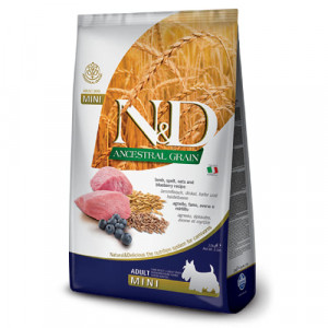 FARMINA N&D DOG LG LAMB S suņu barība Jērs, mellenes 7kg
